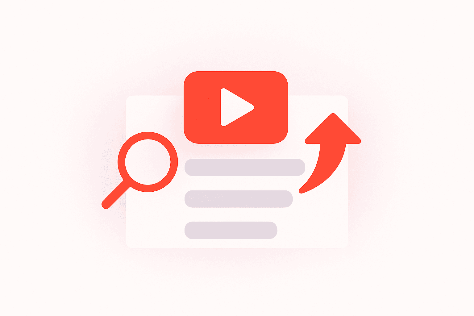 A YouTube video moving up to the number one search position, red highlight