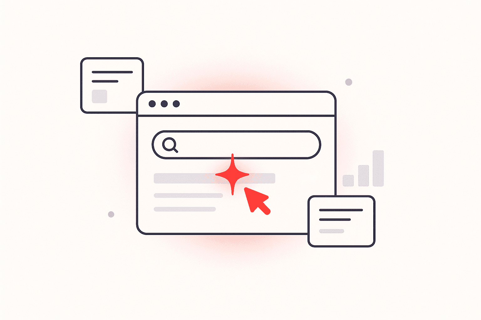 A YouTube title being optimized, with a red cursor and rising ranking bars